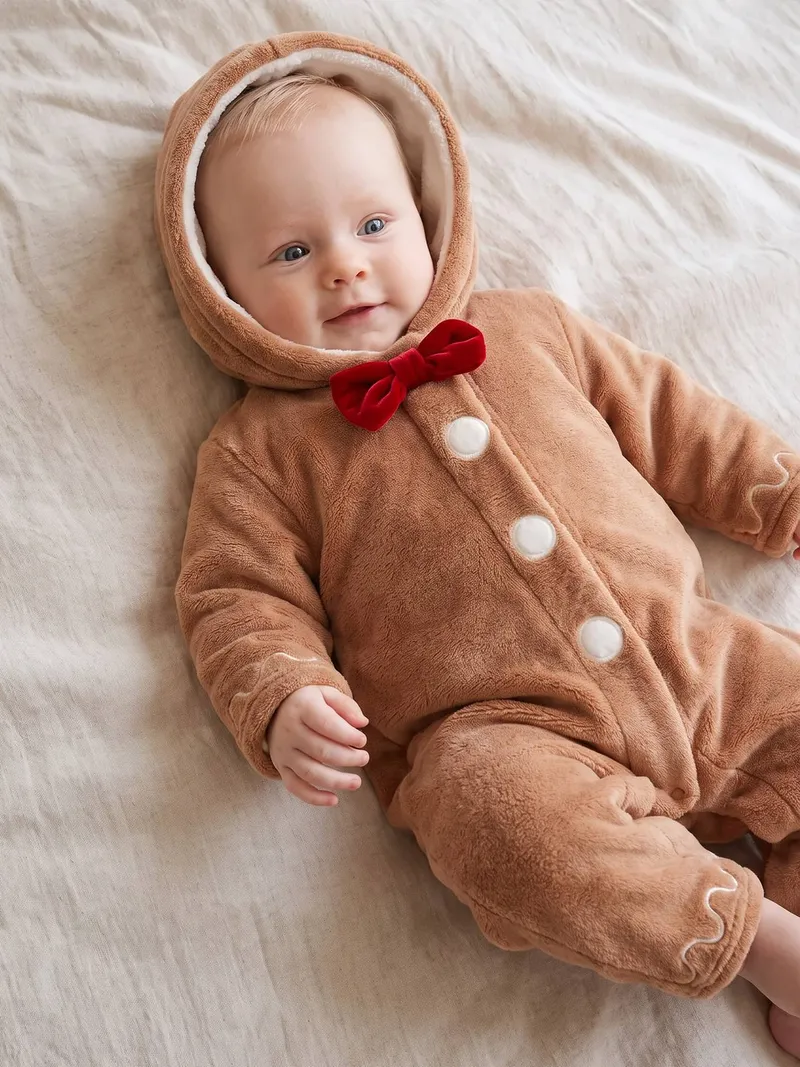 Vertbaudet Baby Lebkuchenmann-Kostüm, Beige, – Produktbild 1 von 4