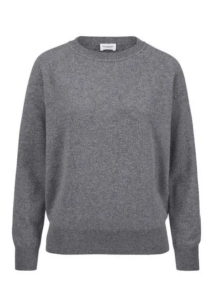 hessnatur hessnatur Strick Pullover Relaxed aus Cashmere mit Recycling-Anteil, Grau, – Produktbild 3 von 4