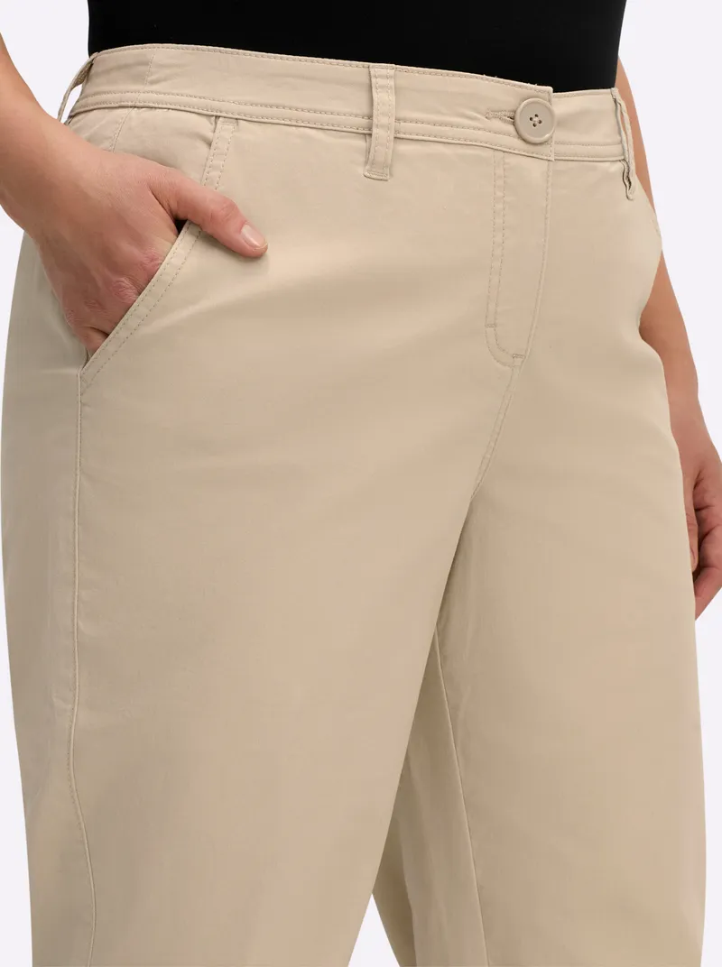 sheego Chinohose beige, Beige, – Produktbild 2 von 2