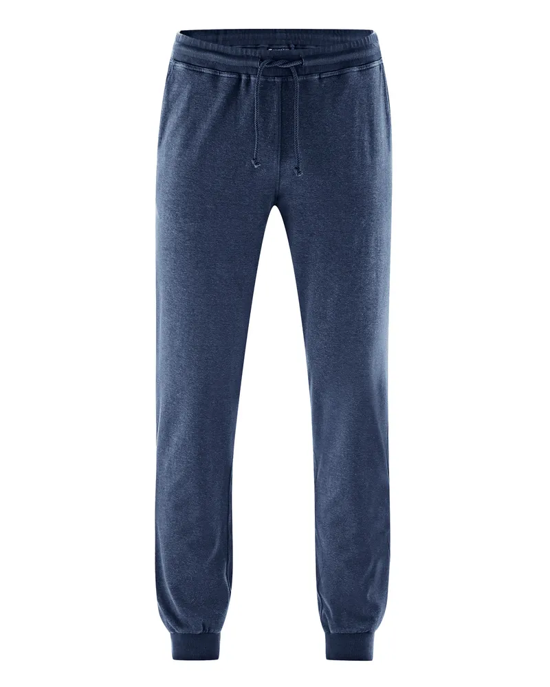 HempAge Hempage Herren vegan Jogginghose Hemp Organic Cotton Navy, Blau, – Produktbild 1 von 2