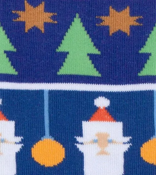DillySocks DillySocks Socken Hello Santa aus Biobaumwoll-Mix, Mehrfarbig, – Produktbild 2 von 4