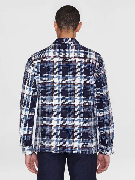 KnowledgeCotton Apparel KnowledgeCotton Apparel Kariertes Overshirt CHECKED aus Bio-Baumwolle, Blau (blue check), – Produktbild 2 von 4