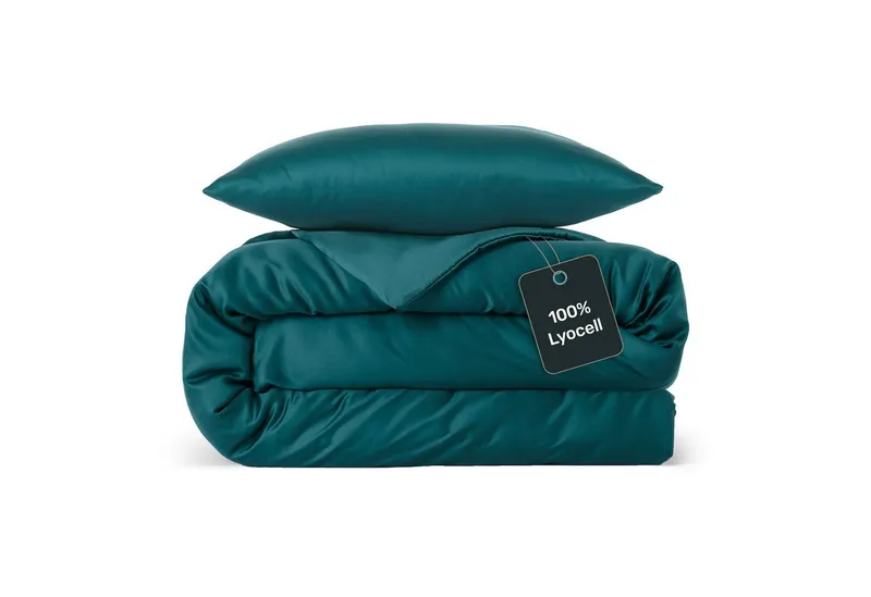 twenty:three® Bettwäsche Lyocell Bettwäsche, Lyocell, 1 teilig, Extra weich, ganzjährig geeignet, 100 % TENCEL™ Lyocell, OEKO-TEX®, Juice petrol, – Produktbild 1 von 5