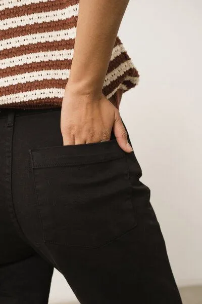 TIRALAHILACHA TIRALAHILACHA Hani Recycled Cotton Sailor Pants, Schwarz, – Produktbild 3 von 4