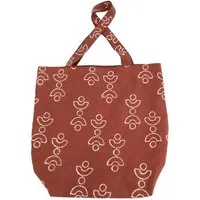 El Puente El Puente Tasche "Blockdruck" | Fair Trade & Handmade aus Indien, Rot,weiß, – Produktbild 1 von 1