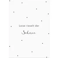 Eulenschnitt Weihnachtskarte Leise Rieselt der Schnee – Produktbild 1 von 1