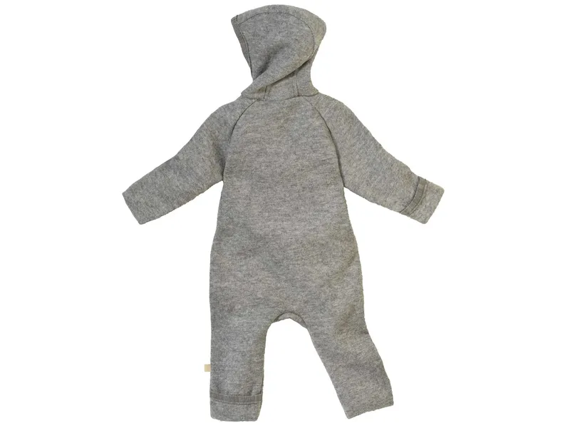 Disana Disana Baby Walk-Overall mit Zipper Bio-Merinowolle hellgrau Gr.74/80, Grau, – Produktbild 2 von 2