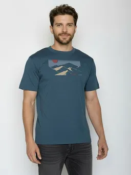 GreenBomb GREENBOMB Mountain Tour Fusion - Lässiges Oversize-T-Shirt aus Bio-Baumwolle / hochwertiger Print / GOTS / Fair & Vegan – Produktbild 1 von 1