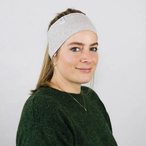 obumi obumi STIRNBAND BREIT AUS BIO JERSEY IN VIELEN FARBEN, Light grey, – Produktbild 1 von 4