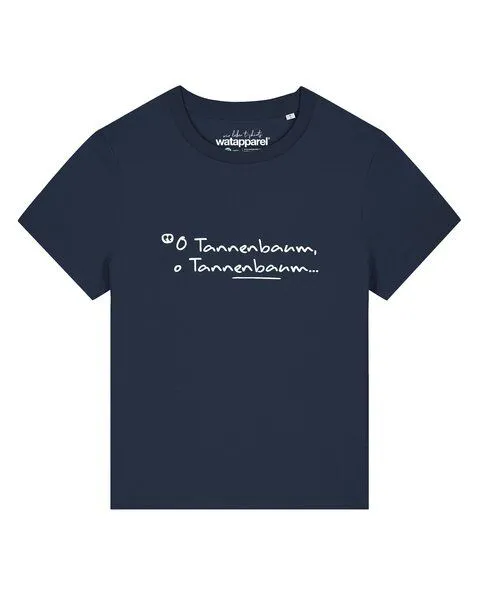 watapparel watapparel T-Shirt Frauen O Tannenbaum, French navy, – Produktbild 1 von 2