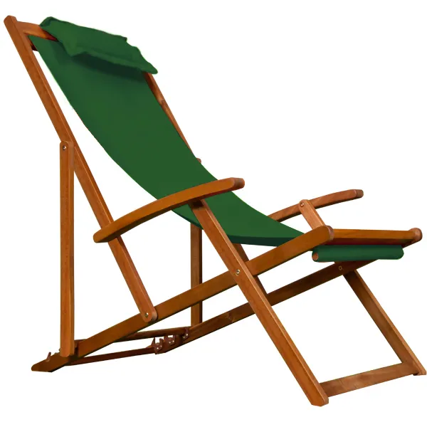 Casaria® Casaria Deuba Sonnenliege aus Akazienholz grün – Produktbild 1 von 1