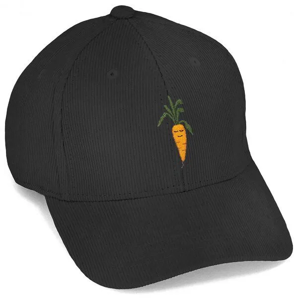 LIGARTI Bestickte Cord Cap – Karotte – LIGARTI Tiermanufaktur, Schwarz, – Produktbild 1 von 4