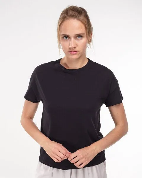 Alma & Lovis Alma & Lovis Lässiges T-Shirt im Loose Fit | Short Sleeve, Raven (schwarz), – Produktbild 1 von 3