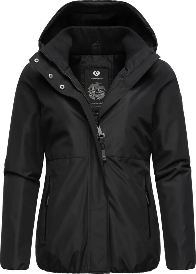ragwear ragwear Winterjacke Sunniva wasserdichte Winter Damen Jacke mit Teddyfell-Innenfutter, Schwarz, – Produktbild 2 von 4