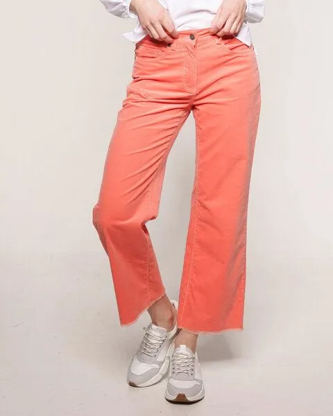 Alma & Lovis Alma & Lovis Softe 7/8-Feinkordhose aus leichter Bio-Baumwolle | Babycordhose, Languste (orange), – Produktbild 1 von 4