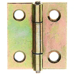 Alberts ALBERTS Scharnier, galv. gelb verzinkt, LxB 25,5x22 mm – Produktbild 1 von 1