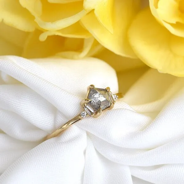 Eppi Eppi Salt and Pepper Diamant im goldenen Ring Stefan, Rosa, – Produktbild 2 von 4