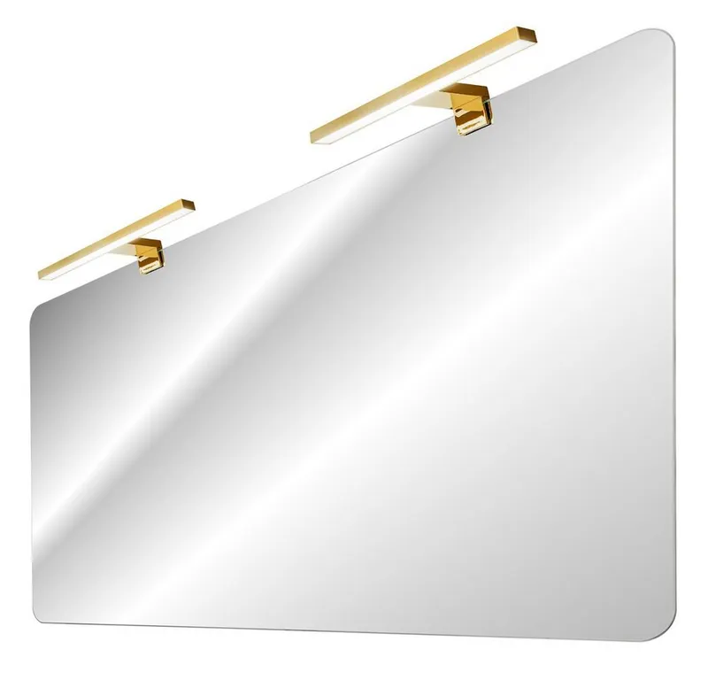Lomadox Badmöbel-Set ADELAIDE-56-CASHMERE, (Spar-Set, 3-St., Hochschrank Doppelwaschtisch Spiegel Waschbecken Beleuchtung), 120cm Waschtisch mit Aufsatzwaschbecken, Beige|weiß, – Produktbild 4 von 5