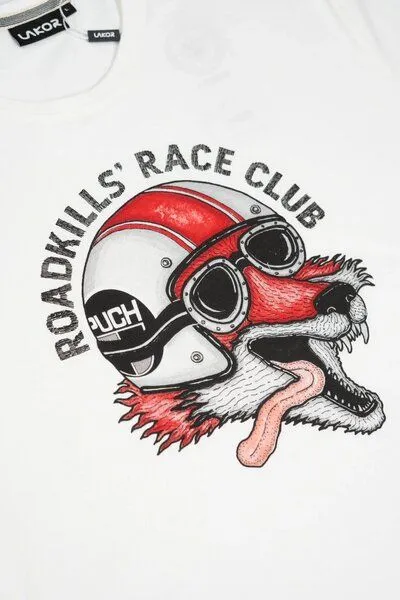 LAKOR LAKOR T-Shirt aus Bio-Baumwolle - Roadkills' Race Club - Starwhite – Produktbild 3 von 3