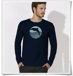 Picopoc Picopoc Sonnenuntergang mit Delfin Langarm T-Shirt für Männer – Produktbild 1 von 1