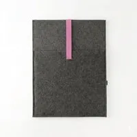 matilda k manufaktur matilda k. manufaktur Minimalistische Laptophülle aus Wollfilz 'max' mit Einsteckfach | für MacBook |Air| Pro 13|14|15|16 Zoll, Dunkelgrau-rosa, – Produktbild 1 von 1
