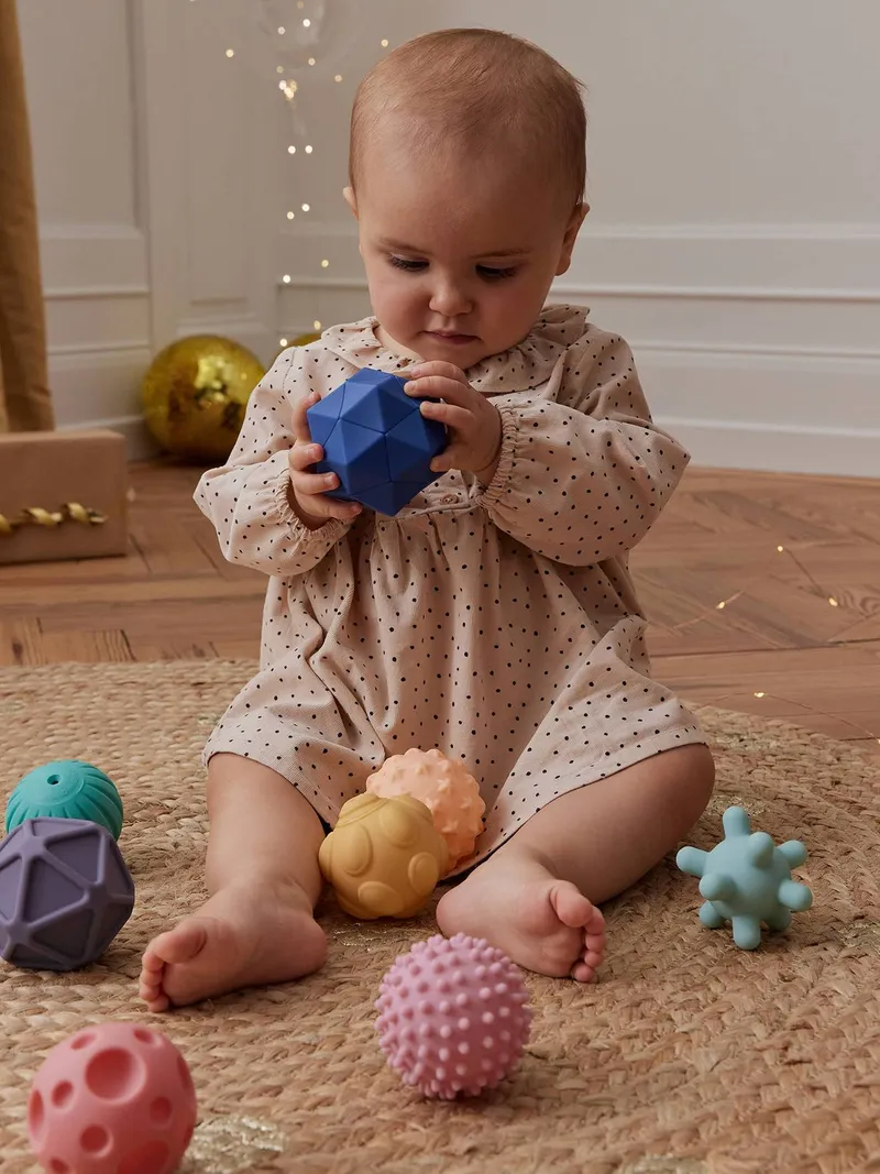 Vertbaudet 8er-Set Baby Sensorikbälle, Mehrfarbig, – Produktbild 1 von 4