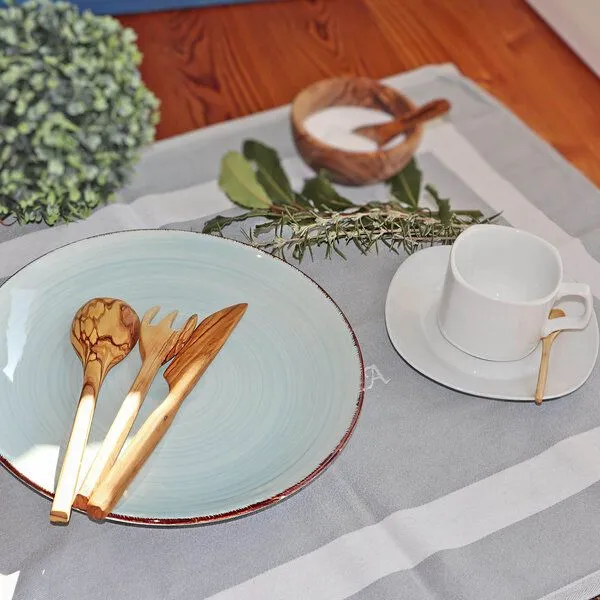 NATUREHOME NATUREHOME Besteckset Tafelbesteck aus Olivenholz Handarbeit Mediterran – Produktbild 6 von 7