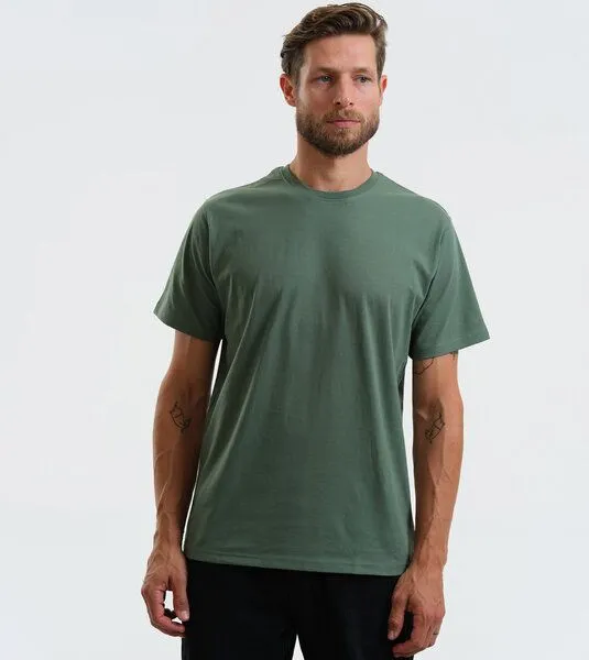 Gary Mash GARY MASH Herren Basic T-Shirt aus Biobaumwolle, Olivgrün, – Produktbild 1 von 4