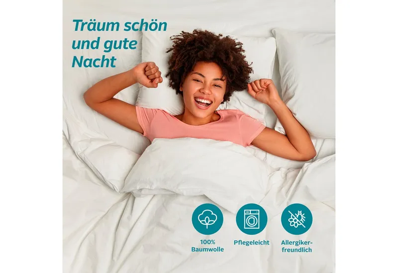 OTTO home Bettwäsche SOUCY in vier Qualitäten erhältlich, Leinenstruktur, Renforcé-Tencel™ Lyocell, 2 teilig, 100% Baumwolle, auch PREMIUM Qualitäten Renforcé-Tencel & Satin TC300, Grau, – Produktbild 5 von 7