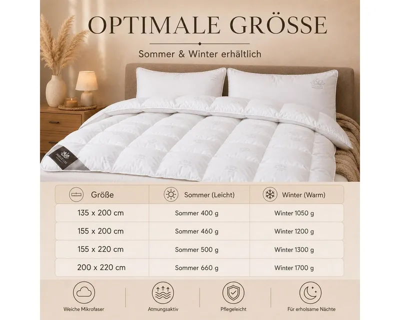 SEI Design Microfaserbettdecke Winter Bettdecke SWAN - warme Decke weich wie Daunen, Füllung: 100% Mikrofaser, Bezug: 100% Mikrofaser, ein Gefühl wie Daunen, Weiß, – Produktbild 2 von 5