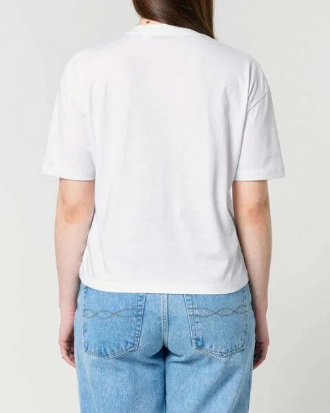 YTWOO YTWOO Damen Boxy T-Shirt aus Bio-Baumwolle, Weiß, – Produktbild 2 von 4