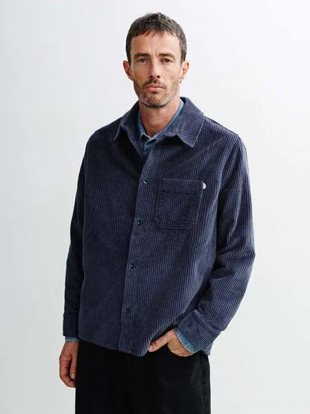 Rotholz Rotholz Kord Hemd - Casual Shirt - aus biologisch angebauter Baumwolle, Ash blue (blau), – Produktbild 1 von 4