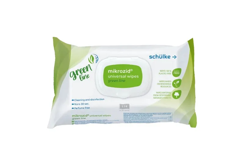 SCHÜLKE & MAYR SCHÜLKE & MAYR mikrozid® universal p wipes free line - Desinfektionstücher 114 Tücher Oberflächen-Desinfektionsmittel – Produktbild 1 von 5