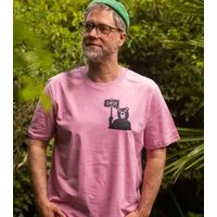 päfjes päfjes Der Bär ist DAFÜR! Du auch? - Fair Wear Männer Unisex Bio T-Shirt Siebdruck, Rosa (bubble pink), – Produktbild 1 von 1