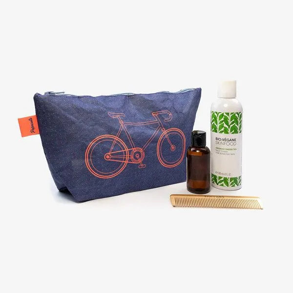 paprcuts paprcuts Kulturbeutel, Bike (lila orange neon), – Produktbild 1 von 3