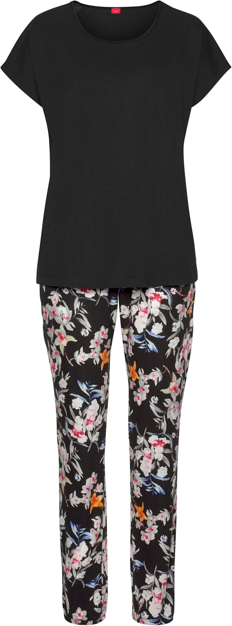 s.Oliver Pyjama, Schwarz, – Produktbild 2 von 2