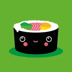 Photocircle Photocircle Poster / Leinwandbild - Sushi Maki – Illustration für’s Kinderzimmer – Produktbild 1 von 1