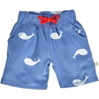 HANS NATUR Kinder Shorts Bio-Baumwolle Wal blau Gr.98/104 – Produktbild 1 von 1