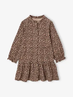 Vertbaudet Kleid mit Stehkragen aus Feincord Mädchen  leo – Produktbild 1 von 1