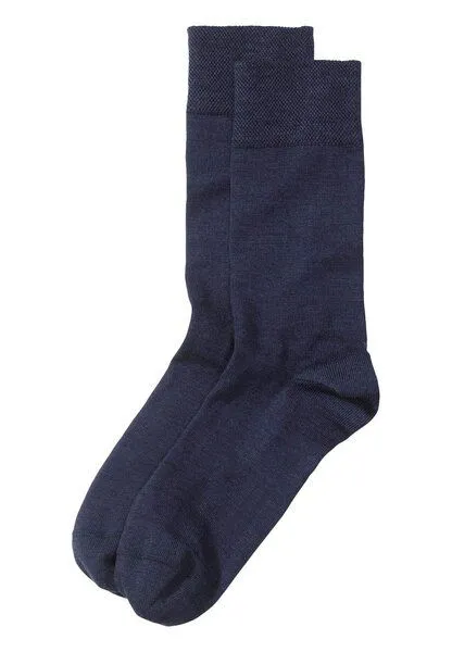 hessnatur hessnatur Herren Merino-Socke im 2er-Pack aus Bio-Merinowolle mit Bio-Baumwolle, Marine, – Produktbild 2 von 2