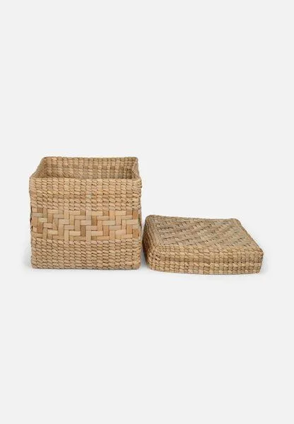 El Puente El Puente Korb mit Deckel | Fair Trade & Handmade aus Bangladesch, Natur, – Produktbild 2 von 4