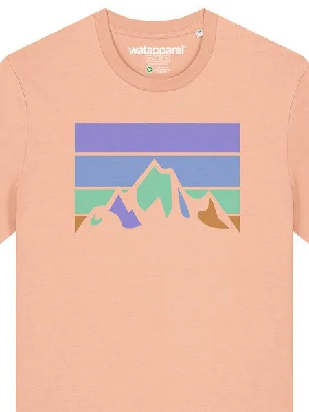 watapparel watapparel T-Shirt Unisex Retro Landscape, Fraiche peche, – Produktbild 3 von 3