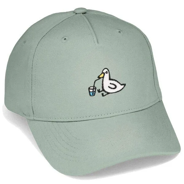 LIGARTI Bestickte Cap – Piet die Ente – LIGARTI Tiermanufaktur, Mintgrun, – Produktbild 1 von 4