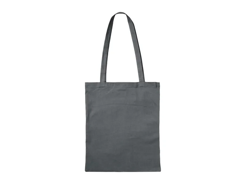 Baumwoll-Tragetaschen, dunkelgrau 38x42 cm mit zwei langen Henkeln – Produktbild 1 von 1
