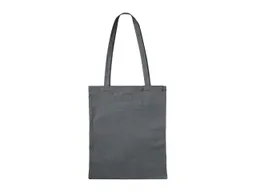 Baumwoll-Tragetaschen, dunkelgrau 38x42 cm mit zwei langen Henkeln – Produktbild 1 von 1