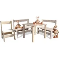Die Schreiner Christoph Siegel Die Schreiner Christoph Siegel Kindersitzgruppe - Tisch, 2 Bänke und 1 Stuhl – Produktbild 1 von 1