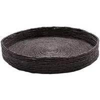 Originalhome Originalhome Natürliches Tablett aus Abaca, handgefertigt, Lurik (54 cm), Schwarz, – Produktbild 1 von 1