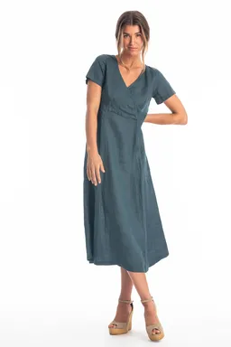 RAVENS VIEW IBIZA RAVENS VIEW IBIZA Damen vegan Kleid Bellagio Ozeanblau – Produktbild 1 von 1