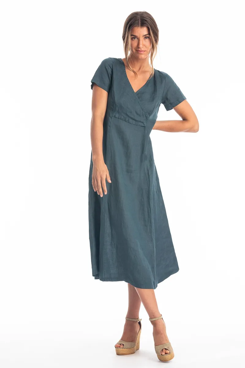RAVENS VIEW IBIZA RAVENS VIEW IBIZA Damen vegan Kleid Bellagio Ozeanblau, Dunkelblau, – Produktbild 1 von 1
