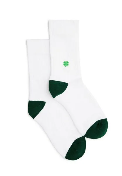 Natural Vibes Natural Vibes Crew Socken Bio GOTS | Tennissocken | Lucky Socken | Smiley Socken | Herren Damen Socken, Grun, – Produktbild 3 von 3